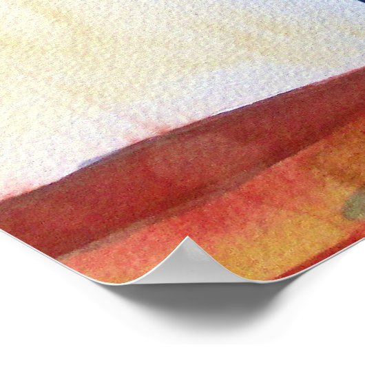 Rood- en roze tulpen waterverf bloemen poster (Hoek)