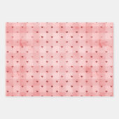 Rood- en roze Valentijn verwerkt papierbladen Inpakpapier Vel (Voorkant 2)