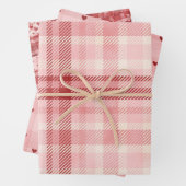 Rood- en roze Valentijn verwerkt papierbladen Inpakpapier Vel (In situ)