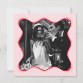 Rood en roze Valentijnse Vrijgezellenfeest Bedankkaart (Achterkant)