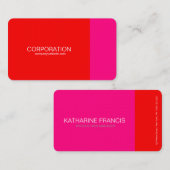 Rood en roze visitekaartjes (Voorkant / Achterkant)