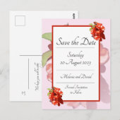 Rood en Roze Vloer van de Ventilator sparen de Dat Briefkaart (Voorkant / Achterkant)