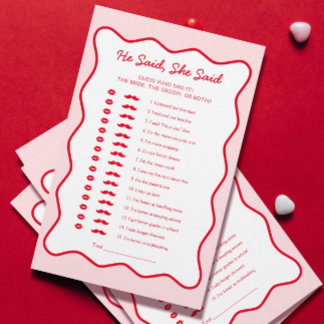 Rood en roze Vrijgezellenfeest Hij zei dat ze spel