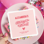 Rood en roze vrijgezellenfeest servet<br><div class="desc">Maak je klaar om je vrijgezellenbash te verheffen met onze levendige "Pink Bachelorette Weekend Party Napkins". Deze chique servetten hebben een stijlvolle mix van rode en roze tinten, perfect uitgelijnd met het trendy roze vrijgezellenfeestthema. Omarm het plezier en de flair van unieke vrijgezellenfeestthema's, van de klassieke "Drink in liefde"-vibe tot...</div>