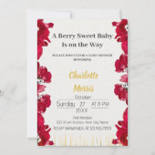 Rood en roze Waterverf baby shower Kaart (Voorkant)