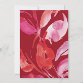 Rood en roze Waterverf Baby shower Kaart (Achterkant)