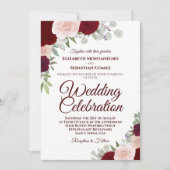 Rood- en roze Waterverf Rozen Weddenschap Kaart