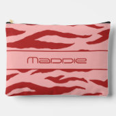 Rood en roze zebra strepenpatroon etui (Voorkant)