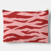 Rood en roze zebra strepenpatroon etui (Achterkant)