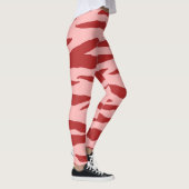 Rood en roze Zebra wild dierpatroon Leggings (Rechts)