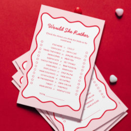 Rood en roze zou ze liever Vrijgezellenfeest spel