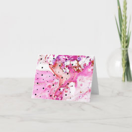 Rood- en roze zwammen met pooldots notiecard kaart