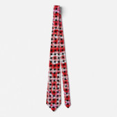 Rood en roze zwenkpatroon stropdas (Voorkant)