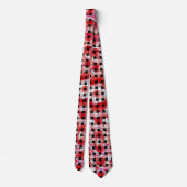 Rood en roze zwenkpatroon stropdas (Achterkant)