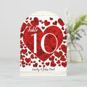 Rood en Rozen Het Kaart van het Aantal van de Bron (Staand voorkant)