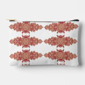 Rood en sinaasappel bloemontwerp met siergrafiek etui (Voorkant)