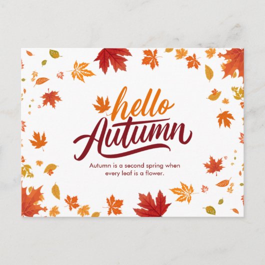 Rood en Sinaasappel Hallo Briefkaart (Voorkant)