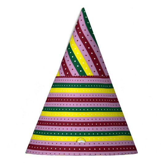 Rood en sinaasappel inpakpapier met een glanzende feesthoedjes (Links)