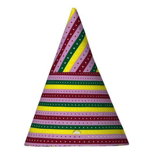 Rood en sinaasappel inpakpapier met een glanzende feesthoedjes (Rechts)