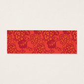 Rood en Sinaasappel Levendig en Vet Bloempatroon L Mini Visitekaartjes (Achterkant)