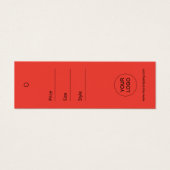 Rood en Sinaasappel Levendig en Vet Bloempatroon L Mini Visitekaartjes (Voorkant)