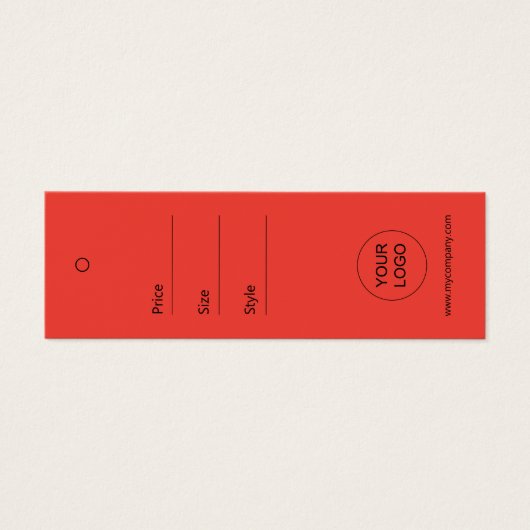 Rood en Sinaasappel Levendig en Vet Bloempatroon L Mini Visitekaartjes (Voorkant)