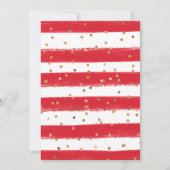 Rood en sinaasappel Rozen & Goud Lijst Baby shower Kaart (Achterkant)