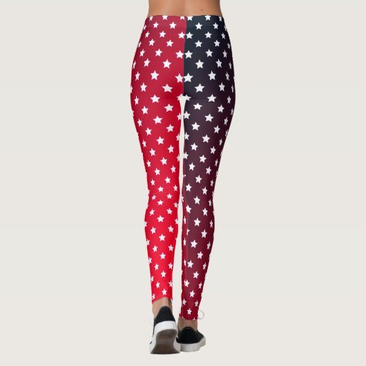 Rood en sterren leggings (Achterkant)