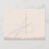 Rood en Tan Dragonfly Weddenschap Opslaan Datum Aankondigingskaart (Achterkant)