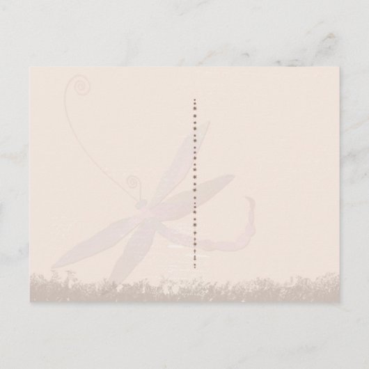 Rood en Tan Dragonfly Weddenschap Opslaan Datum Aankondigingskaart (Achterkant)