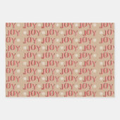 Rood en Tan Kerstmis set van 3 Inpakpapier Vel (Voorkant)