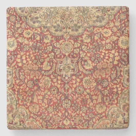 Rood en Tan Tapestry Van Israel Square Onderzetter (Voorkant)