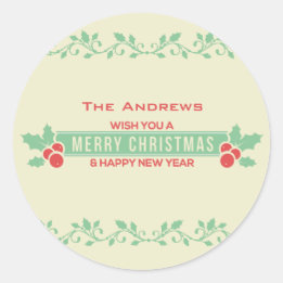 Rood- en tekenkerst Gepersonaliseerd stickers