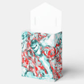 Rood en Turkoois Abstract Bedankdoosjes (Geopend)