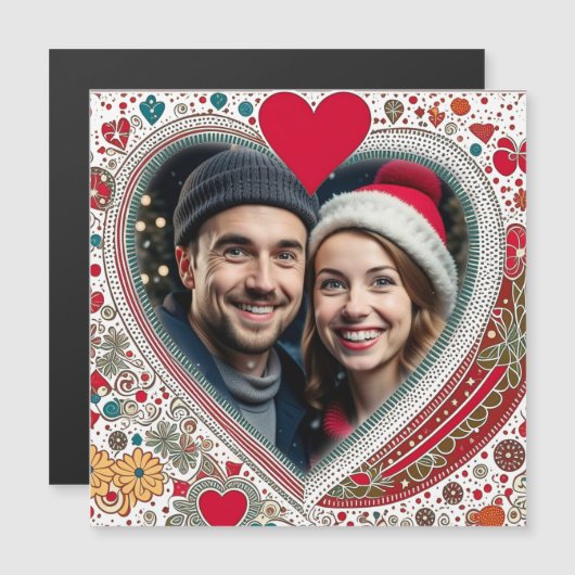  rood en turquoise harten Lijst (Voorkant / Achterkant)