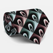 Rood en Turquoise KOEL Modern Patroon Stropdas (Opgerold)