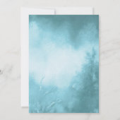 Rood- en Turquoise Poppy Floral Wedding Kaart (Achterkant)