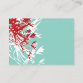 Rood en Turquoise Zen Bamboo trekt Chinees huwelij Plaatskaartje (Achterkant)