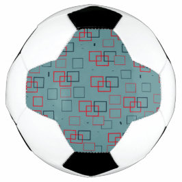 Rood en Tweekleurig Vierkant Plezier Voetbal