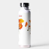 Rood en vers gekleurde papavers waterfles (Links)