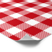 Rood- en White Gingham Style Poster (Hoek)