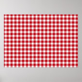 Rood- en White Gingham Style Poster (Voorkant)