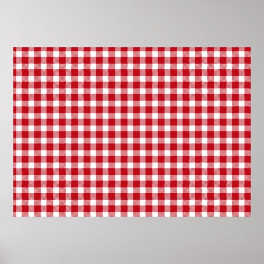 Rood- en White Gingham Style Poster (Voorkant)