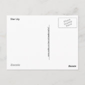 Rood- en White Star Lily op grijze schelpen Briefkaart (Achterkant)