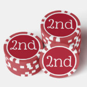 Rood en Wit 2e Eerste Plaats Winnaar Award Poker Chips (Opstapeling)