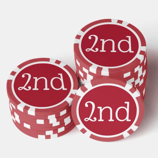 Rood en Wit 2e Eerste Plaats Winnaar Award Poker Chips (Opstapeling)