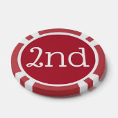 Rood en Wit 2e Eerste Plaats Winnaar Award Poker Chips (Enkel)