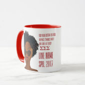 Rood en wit — Aangepast Grieks Sorority Cadeau Mok (Voorkant links)