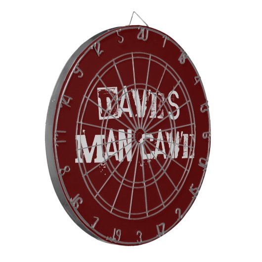 Rood en wit aangepast kleerbord dartbord (Voorkant Links)