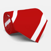 Rood en wit aangepast Stropdas met rode streep (Opgerold)